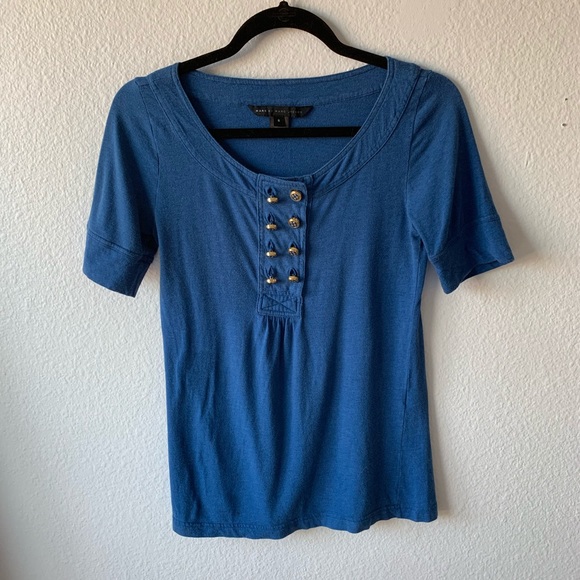 Marc by Marc Jacobs Blue Button Top - Picture 5 of 8